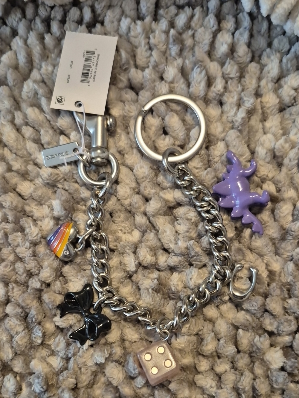 NWT Coach Motif Chain Bag Charm [C9-5,V7]